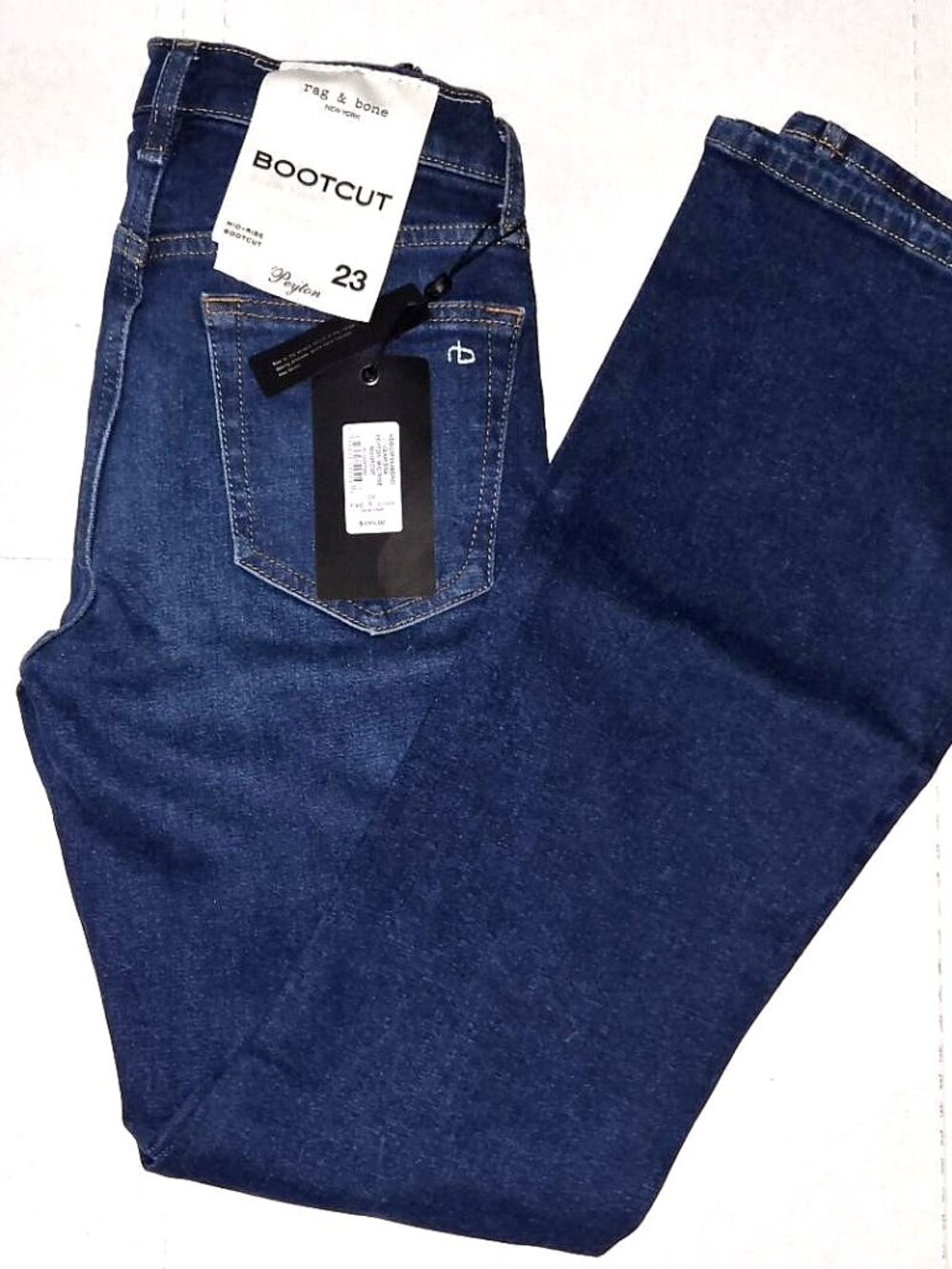 BRAND NEW WITH TAGS RAG & BONE PEYTON MID-RISE BOOTCUT JEANS DARK INDIGO BLUE 23